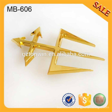 MB606 Placa de imitación de metal dorado para prendas de calidad y bolsos de mano